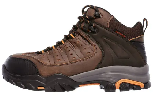 Skechers Work Outdoor Shoes Men's Mid Top Brown/Orange