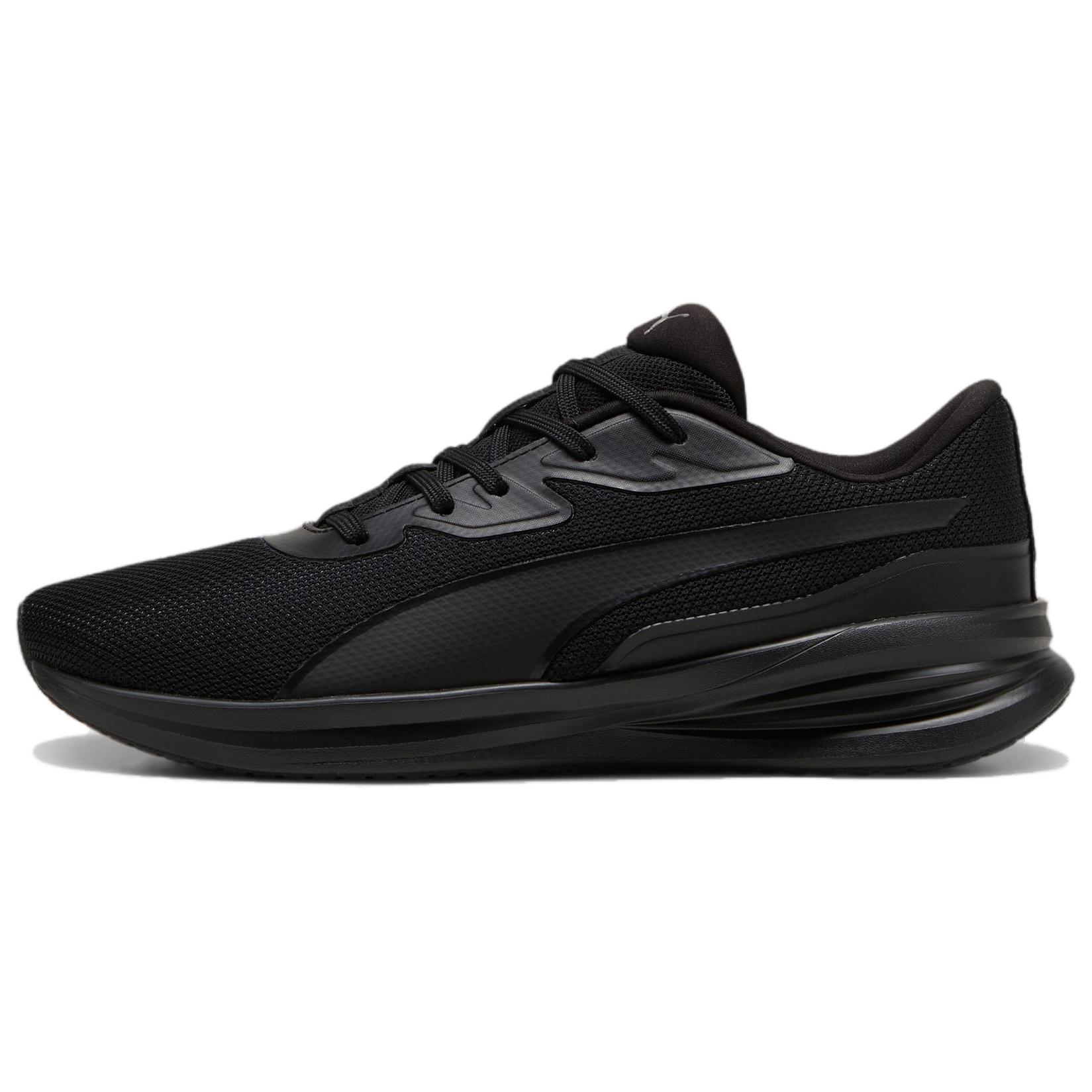 PUMA Night Runner V3 Soft And Comfortable Slip Resistant Abrasion Resistant Support Low top Running Shoes Unisex Black