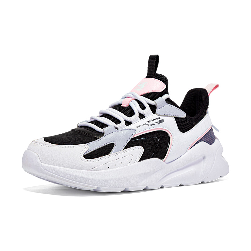 Erke Slip Resistant Cushioning Slip Resistant Cushioning Low top Casual Running Shoes Women’s Black White