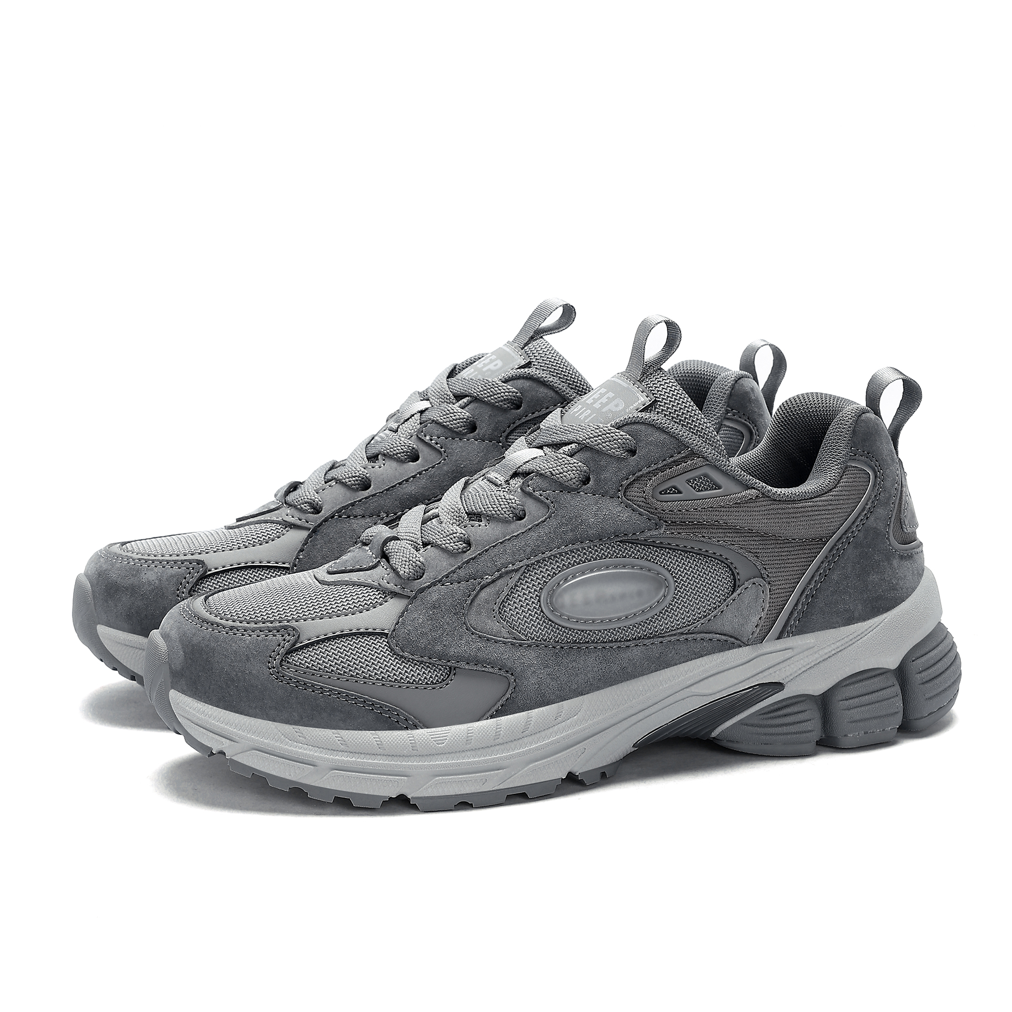 JEEP SPIRIT Outdoor Commute Mesh Abrasion Resistant Breathable Lightweight Cushioning Height Increasing