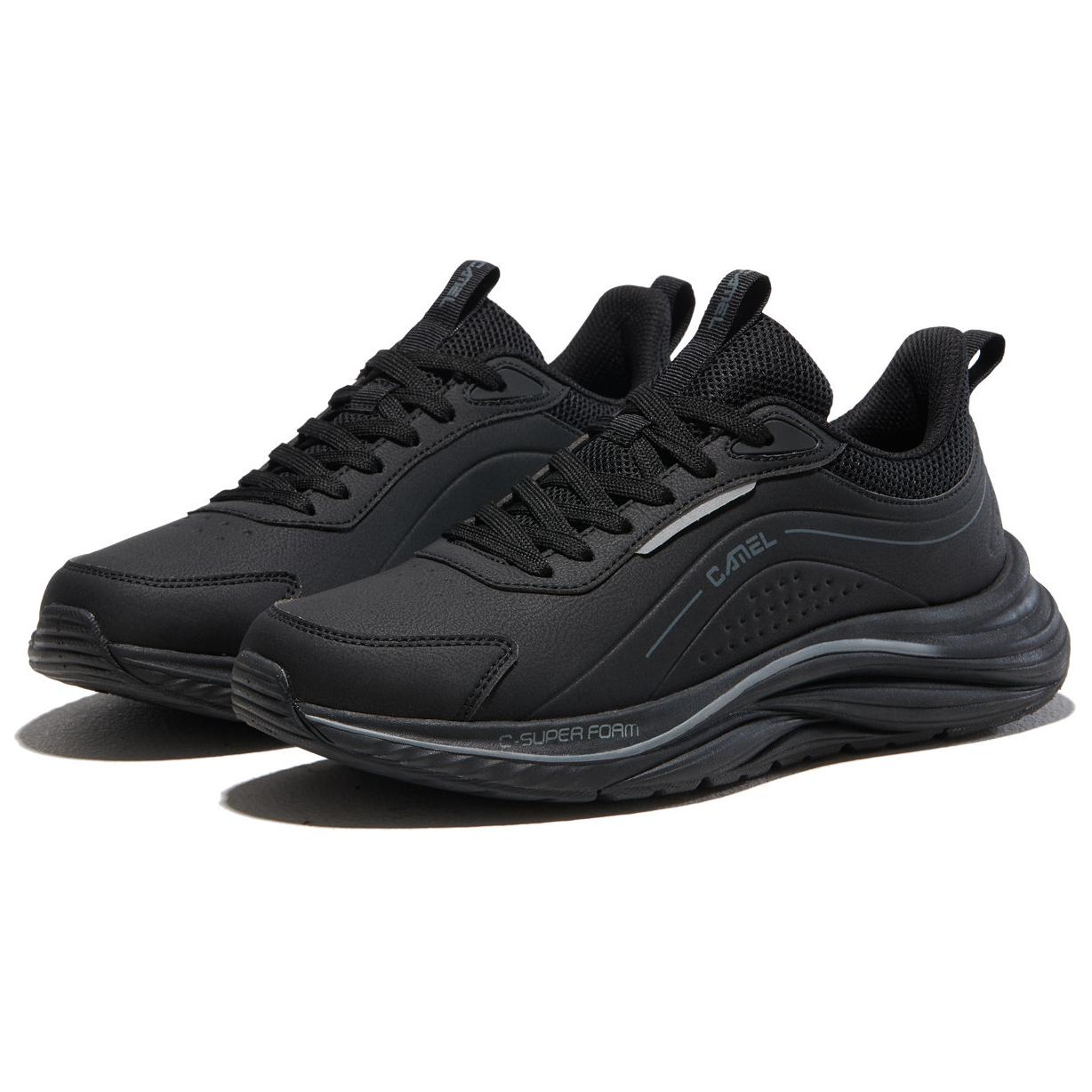 CAMEL Slip Resistant Abrasion Resistant Low top Casual Running Shoes Men’s Black Gray
