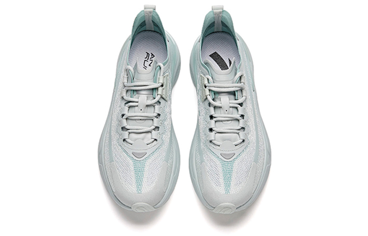 Anta Fabric Cushioning Slip Resistant Abrasion Resistant Low top Running Shoes Women’s White Gray Green