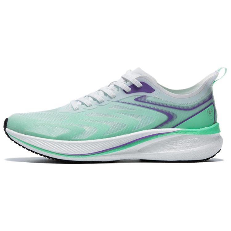 QIAODAN Light Speed 4.0PLUS Comfortable Cushioning Breathable Coverage Low top Marathon Running Shoes Men’s White Green