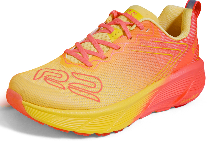 R2 REALRUN Slip Resistant Abrasion Resistant Slip Resistant Abrasion Resistant Low top Running Shoes Unisex Red Yellow