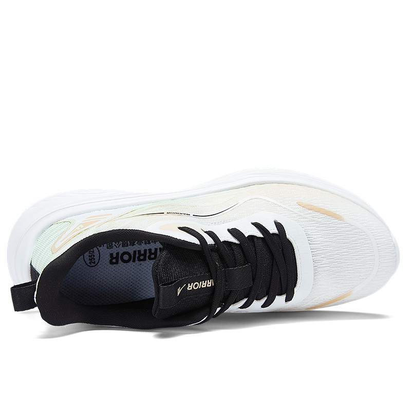 Warrior Cushioning Slip Resistant Low top Training Casual Running Shoes Men’s White Yellow