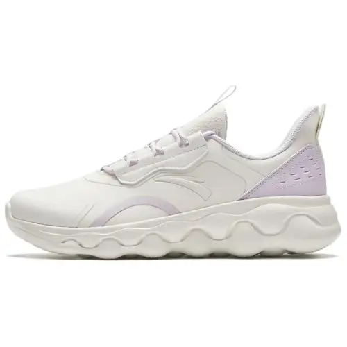 Anta Abrasion Resistant Low top Running Shoes Women's White Purple
