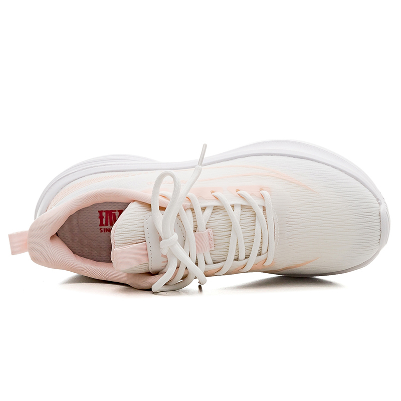 HUANQIU Slip Resistant, Abrasion Resistant, Breathable Low top Casual Running Shoes Women’s White Pink