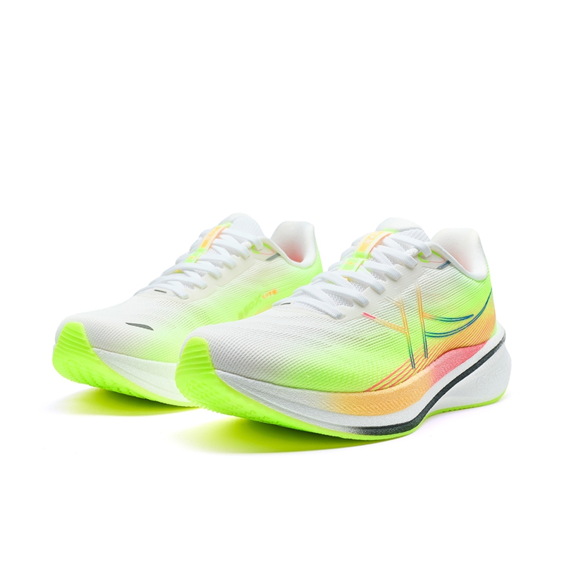 XTEP 360X 2.0 LITE Fabric Slip Resistant Abrasion Resistant Low top Carbon Plate Running Shoes Women’s White Green