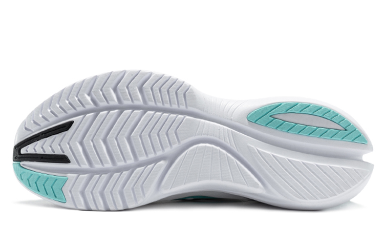 Мужские кроссовки Saucony Kinvara 12 (бело-сине-оранжевые) — 白兰桔 — фото 5