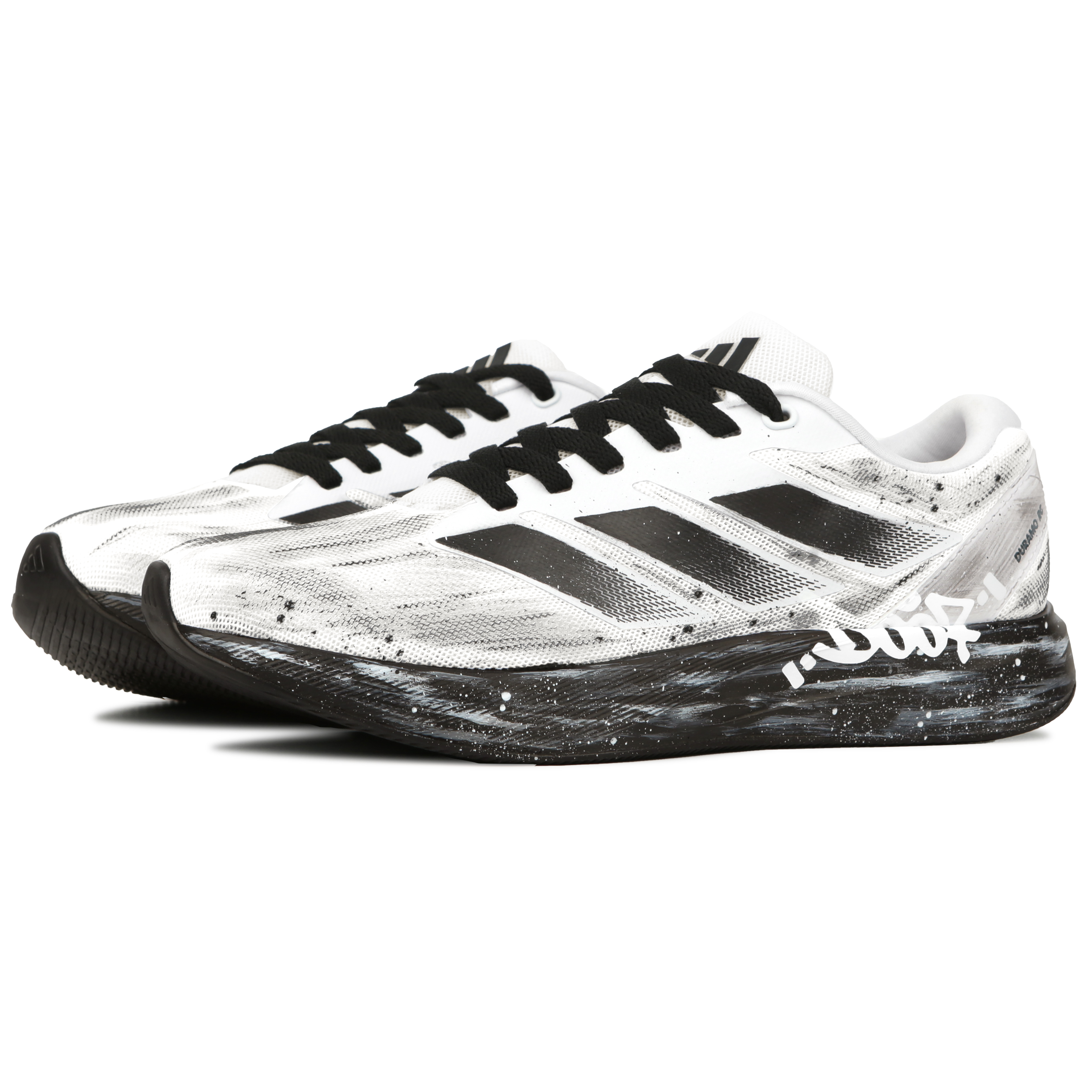 Adidas Duramo RC Cushioning Breathable Low top Training Sprint Racing Running Shoes Unisex Black White