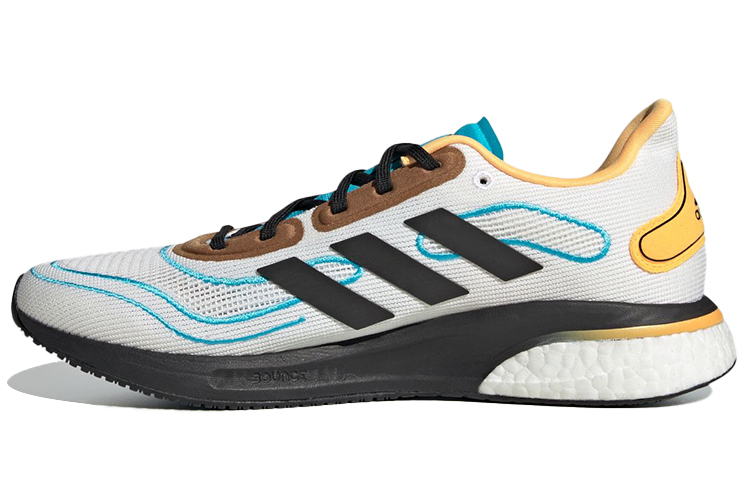 Adidas Supernova Mesh, Textile Breathable Low top Running Shoes Men's White Black Blue