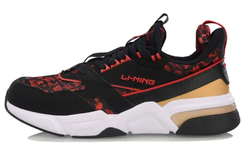 Li Ning Running Shoes Men's Low Top Black/Red