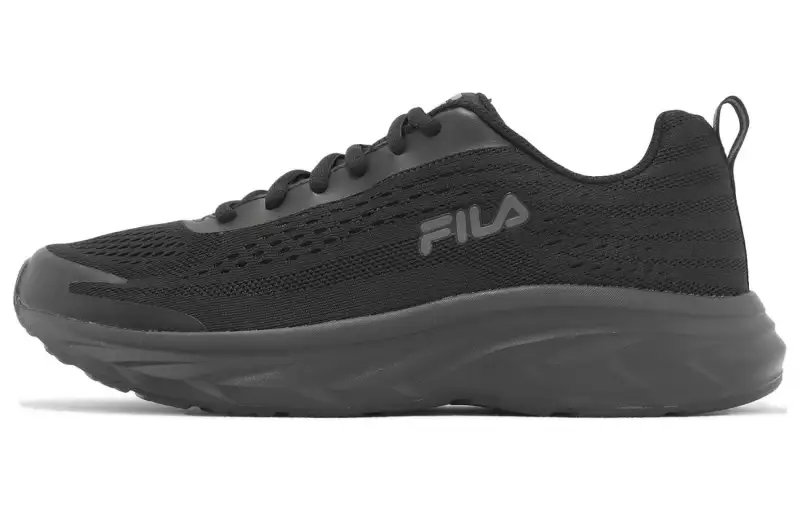 FILA Rebound Slip Resistant Abrasion Resistant Low top Running Shoes Men's Black