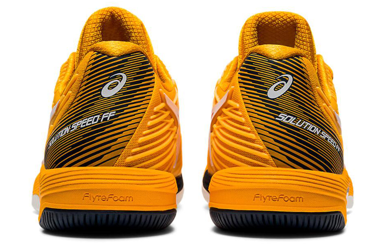 Мужские кроссовки ASICS Solution Speed FF 2 (желто-белые) — фото 5