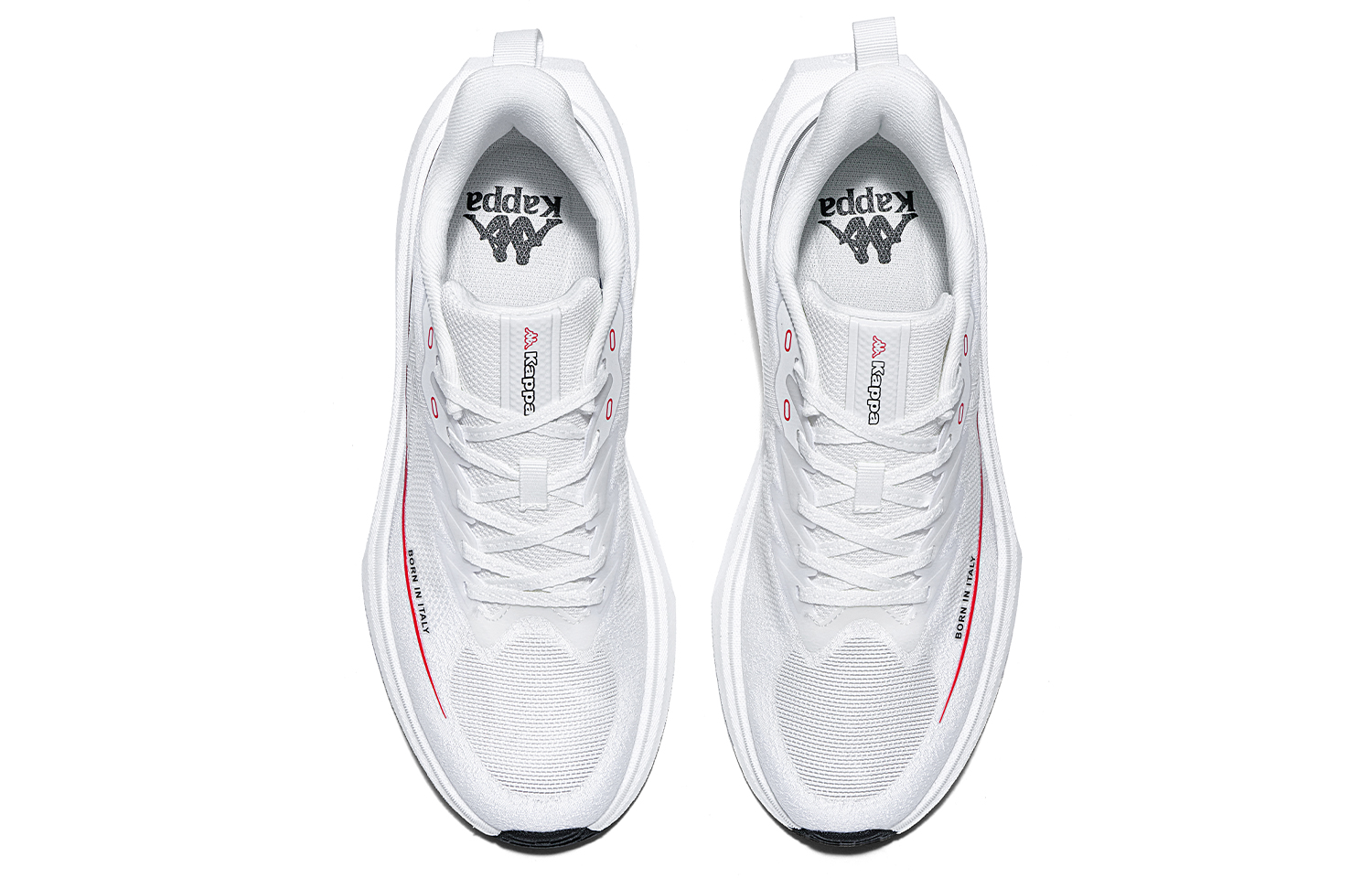 Kappa Slip Resistant Abrasion Resistant Low top Running Shoes Unisex White Black Red