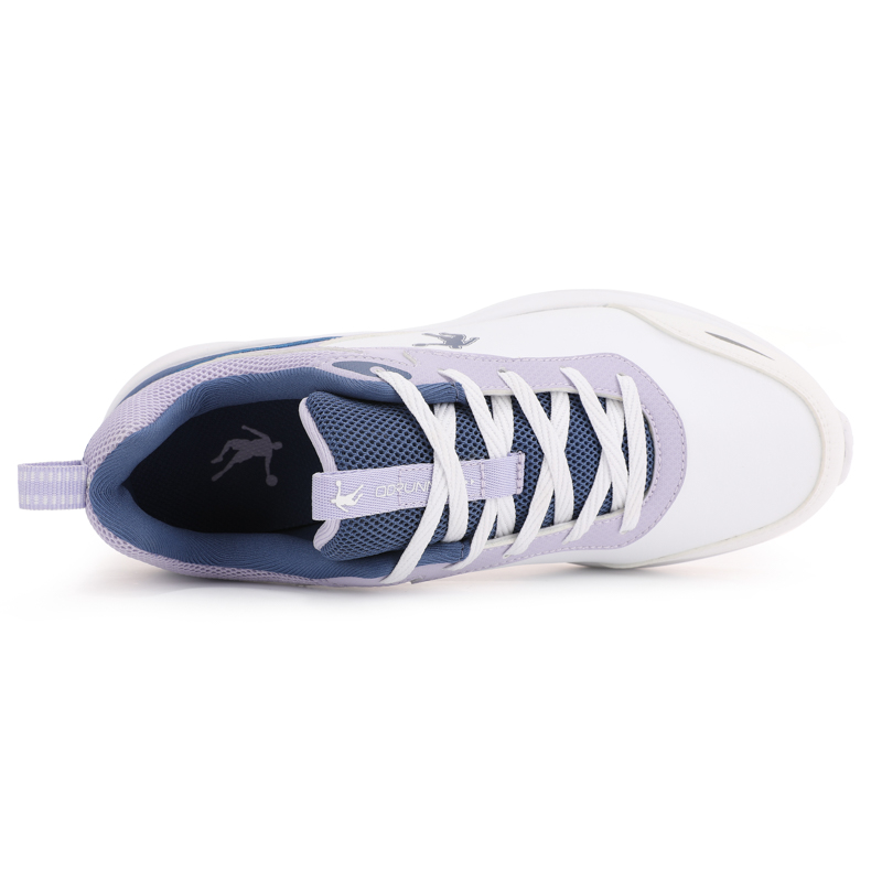 QIAODAN Cushioning Slip Resistant Abrasion Resistant Low top Running Shoes Women’s White Purple