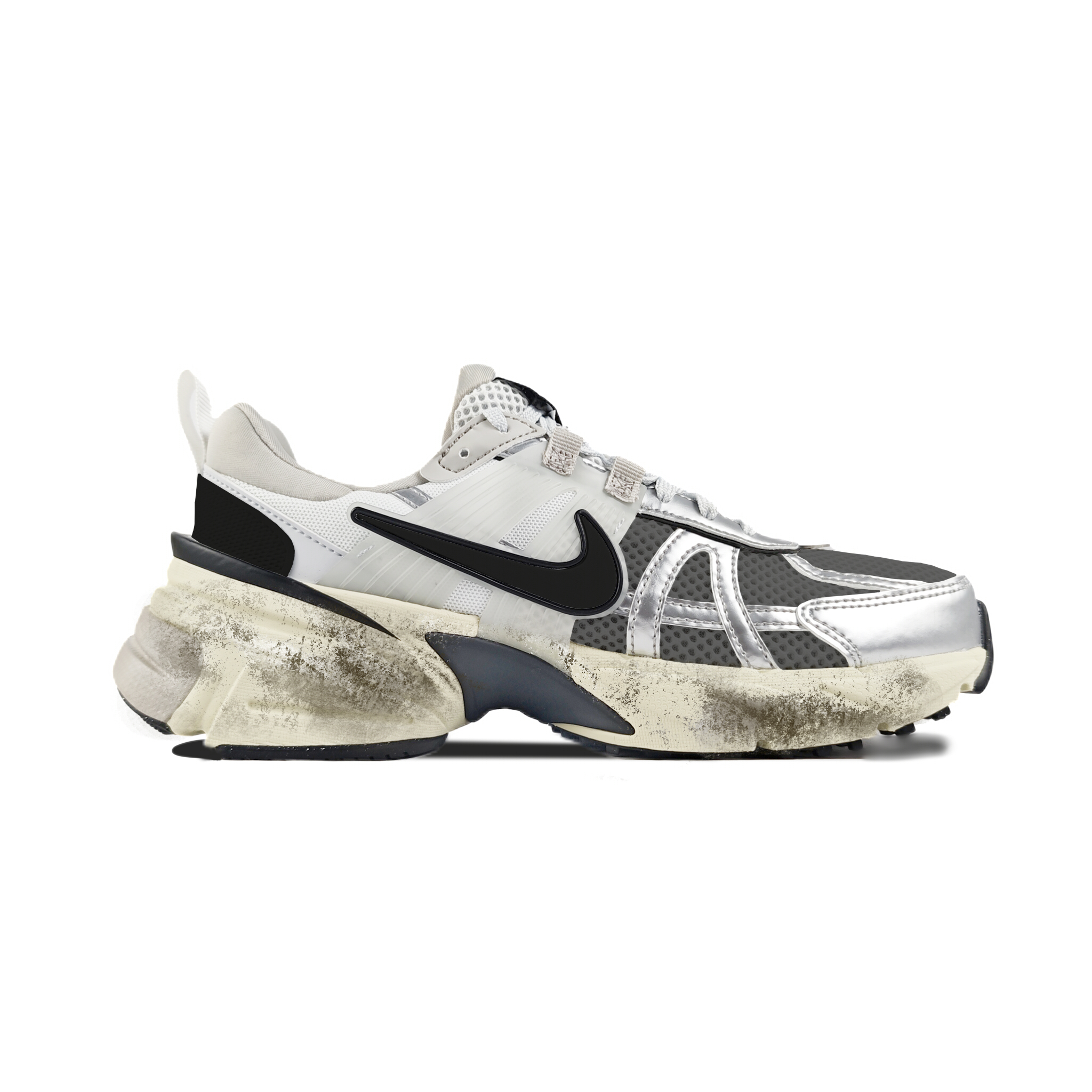 Nike V2K Run Abrasion Resistant Low top Running Shoes Women’s White Gray