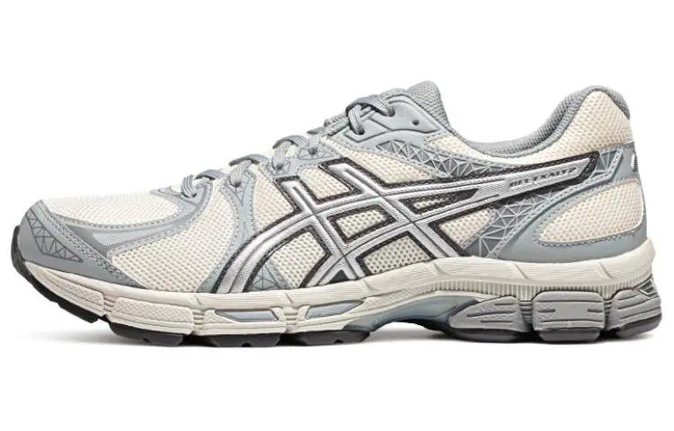 Asics Gel Exalt 2 Textile, Synthetic Leather Low top Casual Running Shoes Men's White Blue Gray