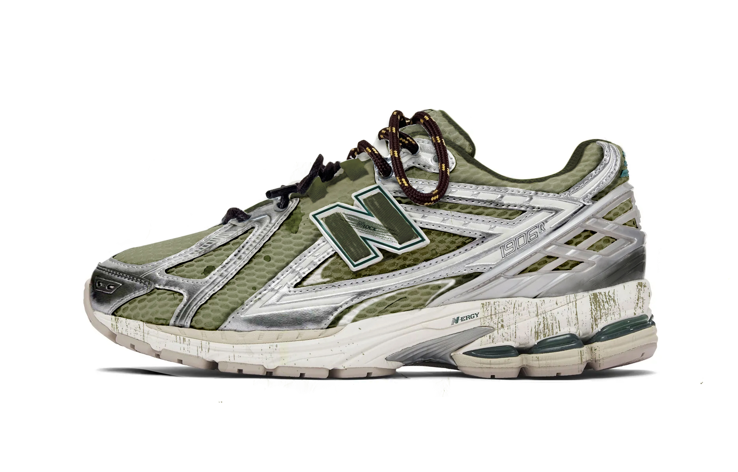 New Balance NB 1906R Cushioning Low top Casual Trail Running City Commuting Running Shoes Unisex Army Green