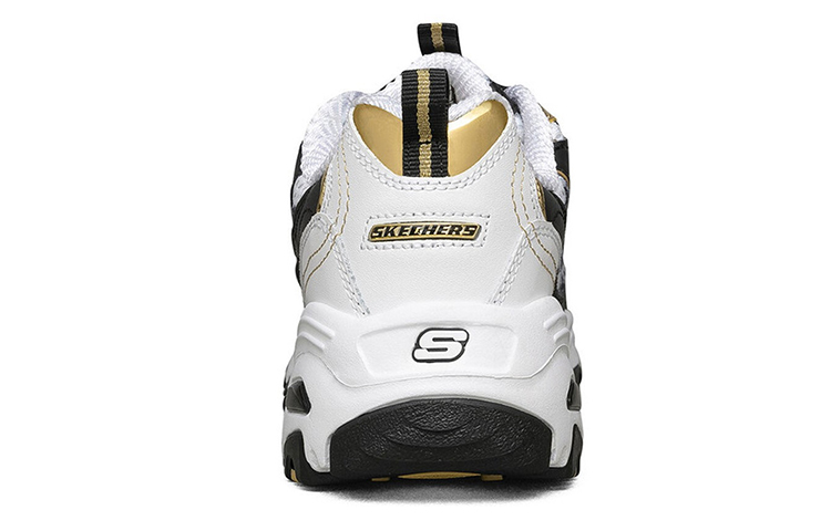 Женские кроссовки Skechers D'Lites (черно-золотые) — фото 3