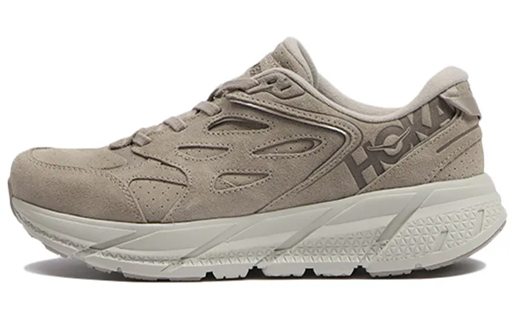 HOKA ONE ONE Clifton L Suede Simply Taupe Pumice Stone All Gender