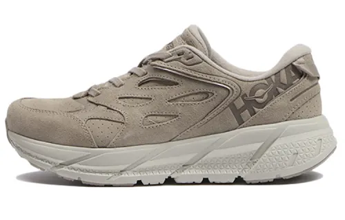 HOKA ONE ONE Clifton L sports comfortable leather shock-absorbing, non-slip and wear-resistant low-cut casual running shoes for men and women, brown
