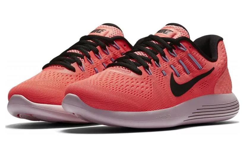 Женские кроссовки Nike Lunarglide 8 (красно-черные) — фото 3
