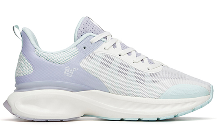 Anta Cushioning Slip Resistant Abrasion Resistant Breathable Low top Running Shoes Women’s White Blue Gray