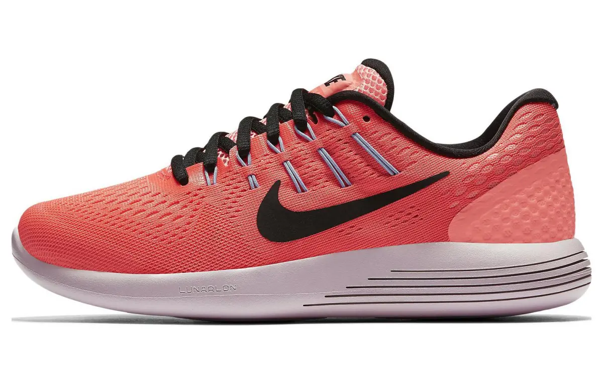 Nike Lunarglide 8 Mesh Slip Resistant Low top Running Shoes Women's Red Black