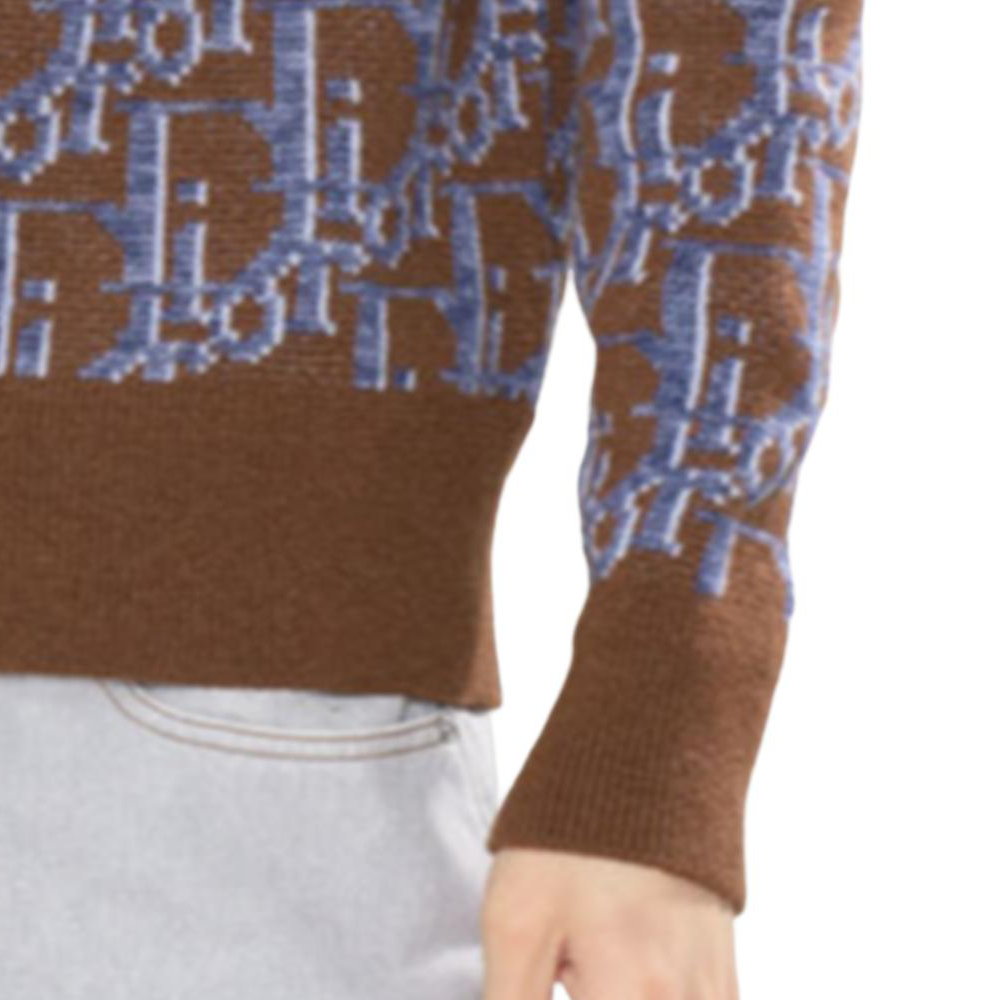 Мужской свитер Dior Sweater (коричневый) — фото 6