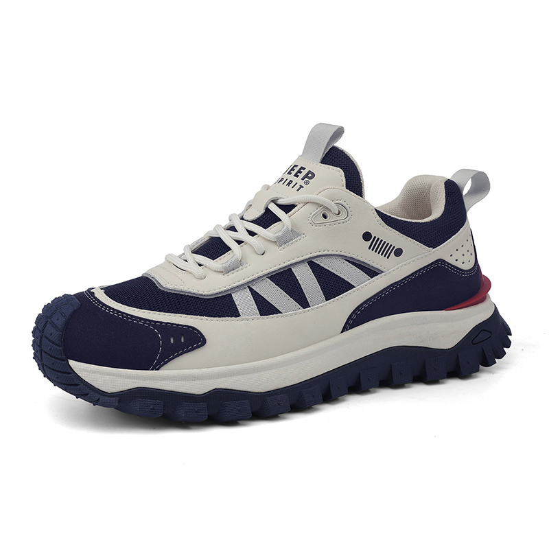 JEEP SPIRIT Abrasion Resistant Breathable Lightweight Height Increasing Low top Casual Shoes Men’s White