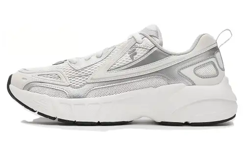 FILA FUSION CRED Navigator Textile, Synthetic Leather Breathable Low top Casual Running Shoes Men's White