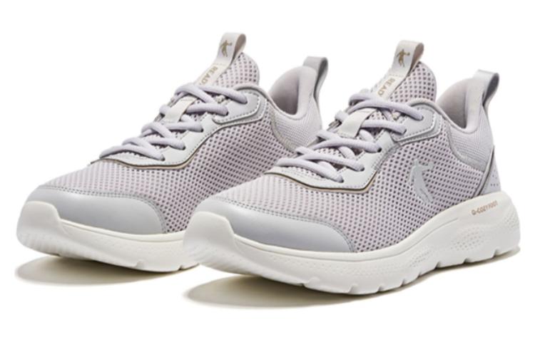 QIAODAN Cushioning Slip Resistant Abrasion Resistant Breathable Lightweight Low top Running Shoes Men’s Gray White