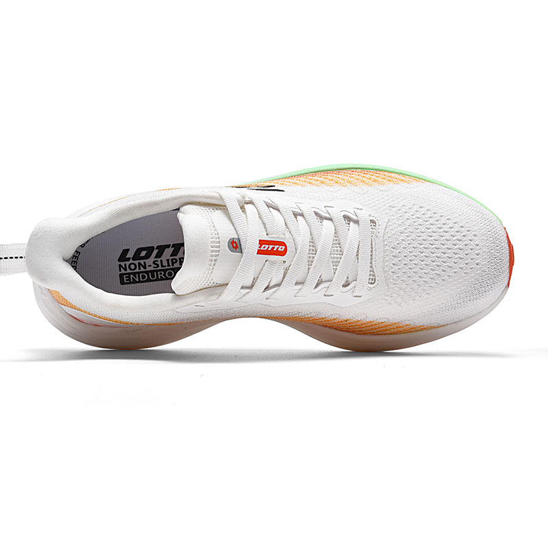 LOTTO Cushioning Rebound Abrasion Resistant Slip Resistant Low top Running Shoes Women’s White Orange