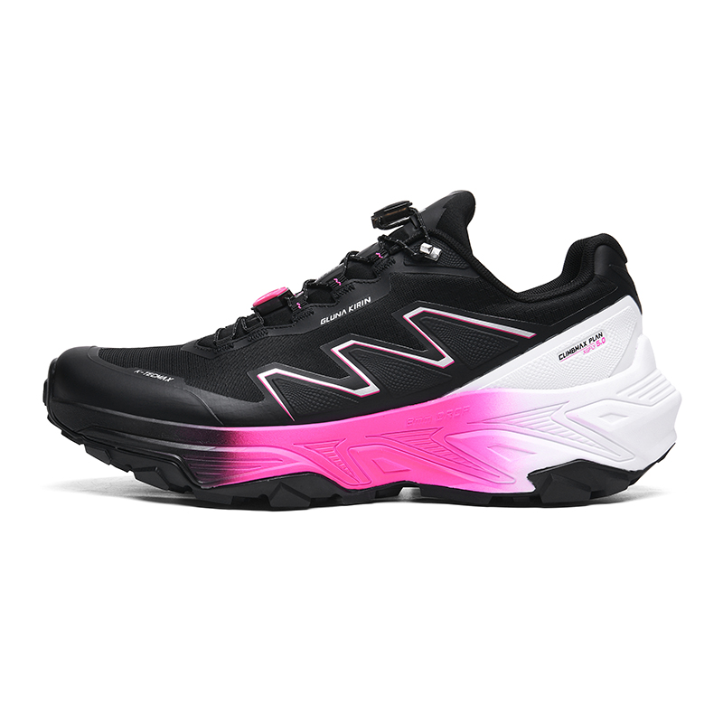 GLUNA Trail Running Shoes Unisex, Fashionable And Versatile Ink Shadow Crimson Glow