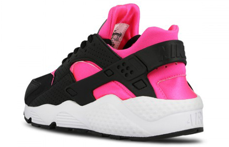 Женские кроссовки Nike Huarache Run (черно-розовые) — фото 4