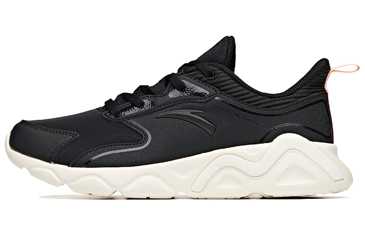 Anta Running Collection Casual Textile, Synthetic Leather Abrasion Resistant Low top Running Shoes Women’s Black