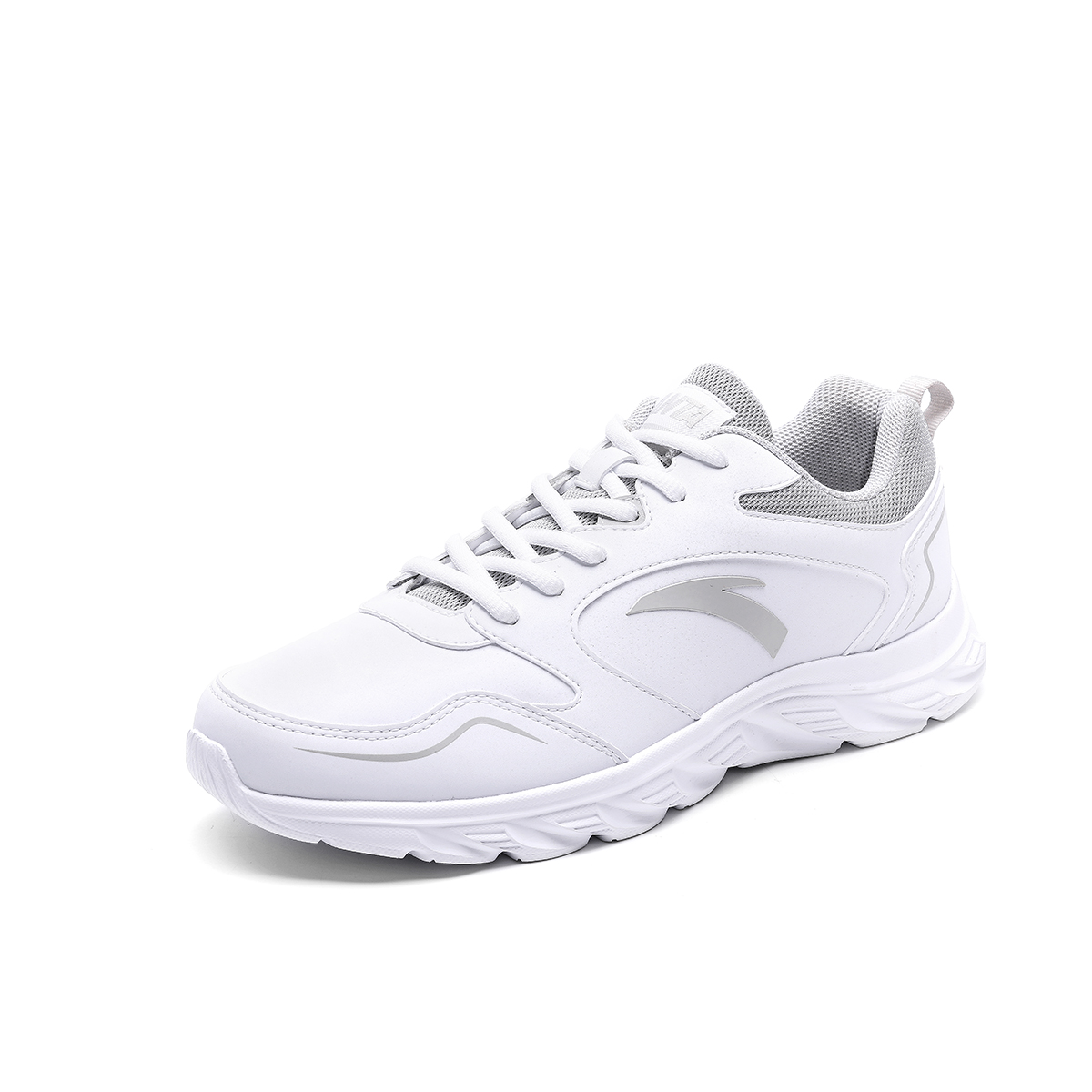 Anta Fabric Cushioning Slip Resistant Abrasion Resistant Low top Running Shoes Men’s White