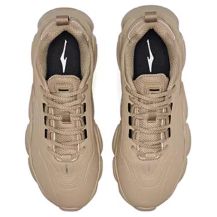 Erke Synthetic Leather, Textile Slip Resistant Abrasion Resistant Low top Casual Running Shoes Women’s Brown