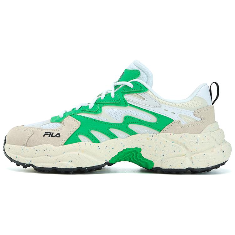 FILA Fern Sneakers Abrasion Resistant Height Increasing Low top Chunky Sneakers Men's FILA White