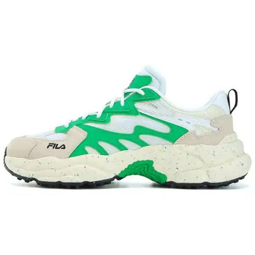 FILA Fern Sneakers Abrasion Resistant Height Increasing Low top Chunky Sneakers Men's FILA White