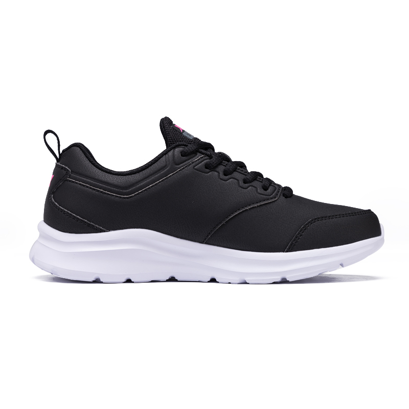 XTEP Fabric Cushioning Slip Resistant Abrasion Resistant Breathable Low top Casual Running Shoes Women’s Black