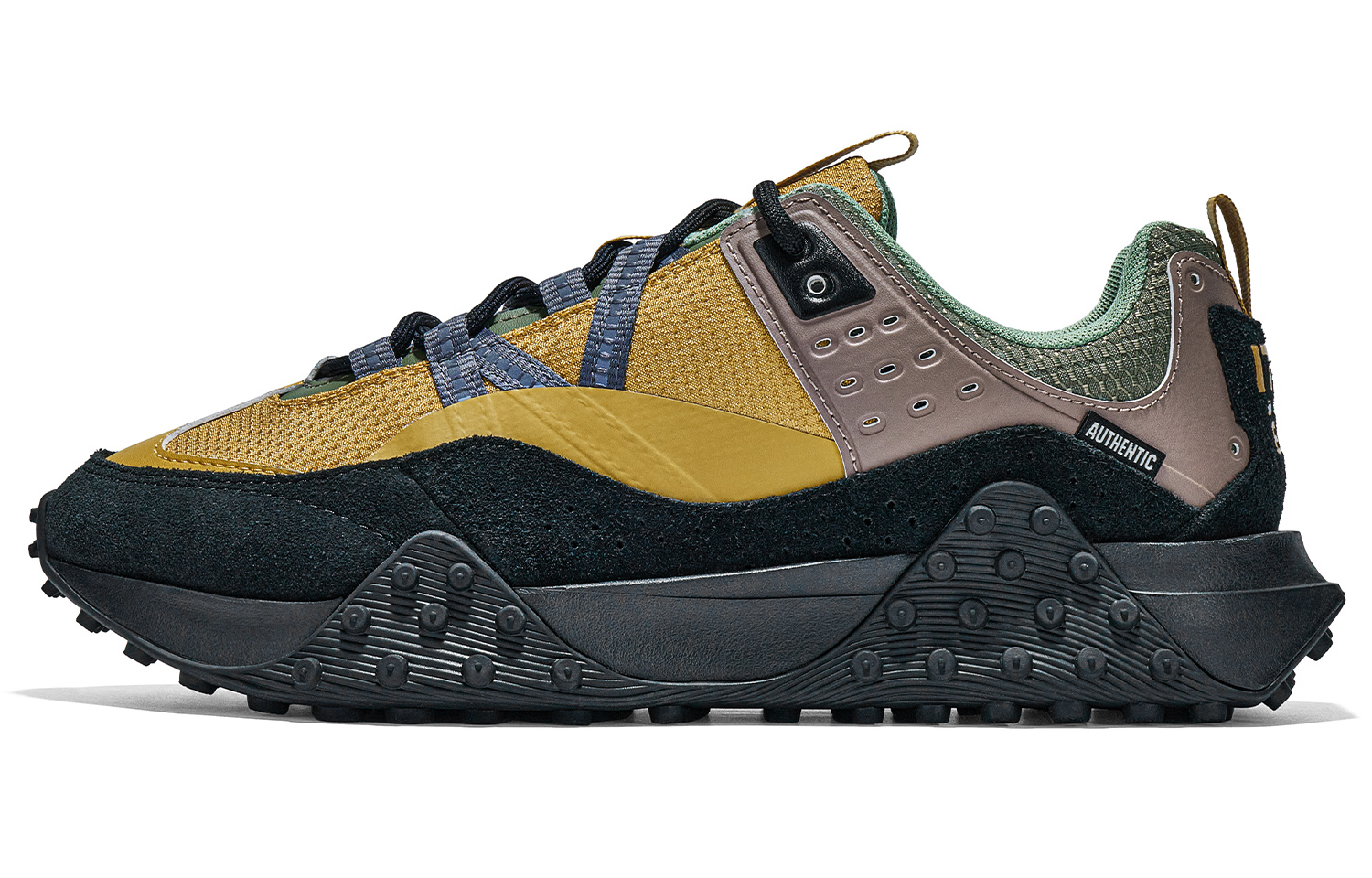 Kappa Slip Resistant Low top Casual Running Shoes Unisex Yellow Black Green