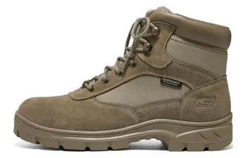 Skechers Work Lace Up Abrasion Resistant Mid top Outdoor Shoes Men's Camel