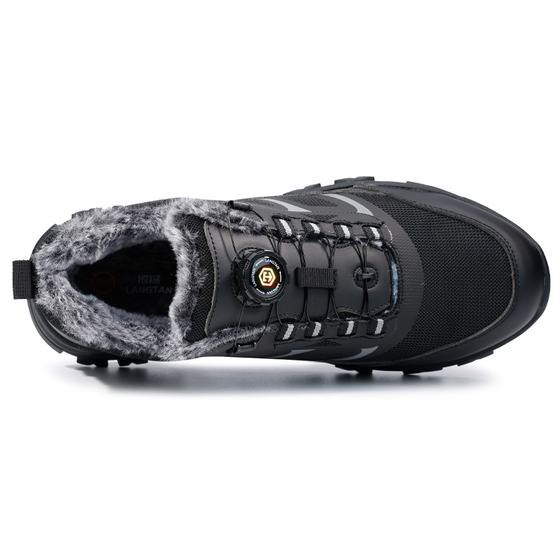 LANGTAN Impact Resistant Thermal Low top Outdoor Shoes Unisex Black