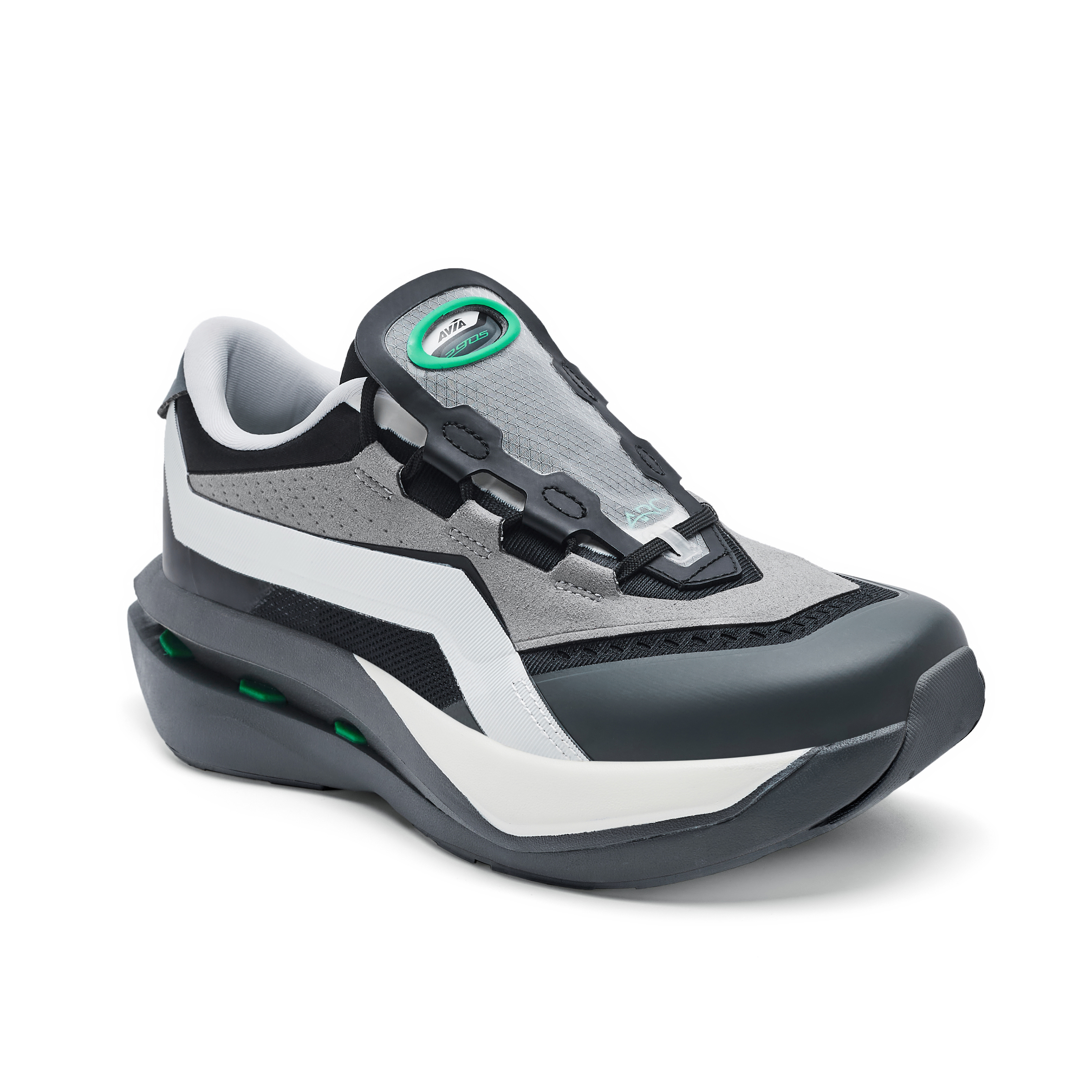 AVIA Sports Life Collection Cushioning Height Increasing Low top Casual Running Shoes Unisex White Black