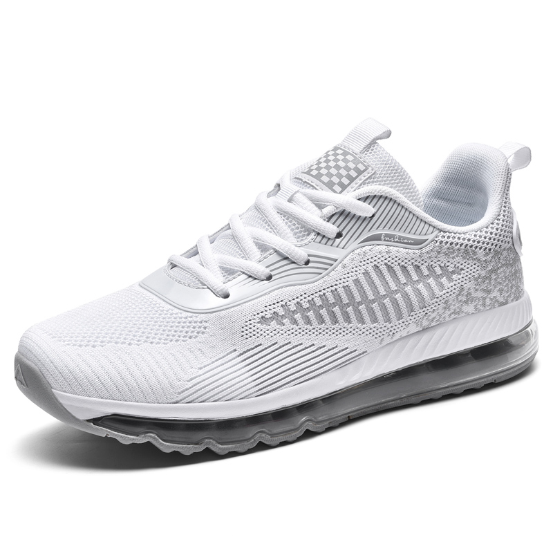 BIANSULONG Abrasion Resistant Coverage Height Increasing Low top Casual Running Shoes Men’s White
