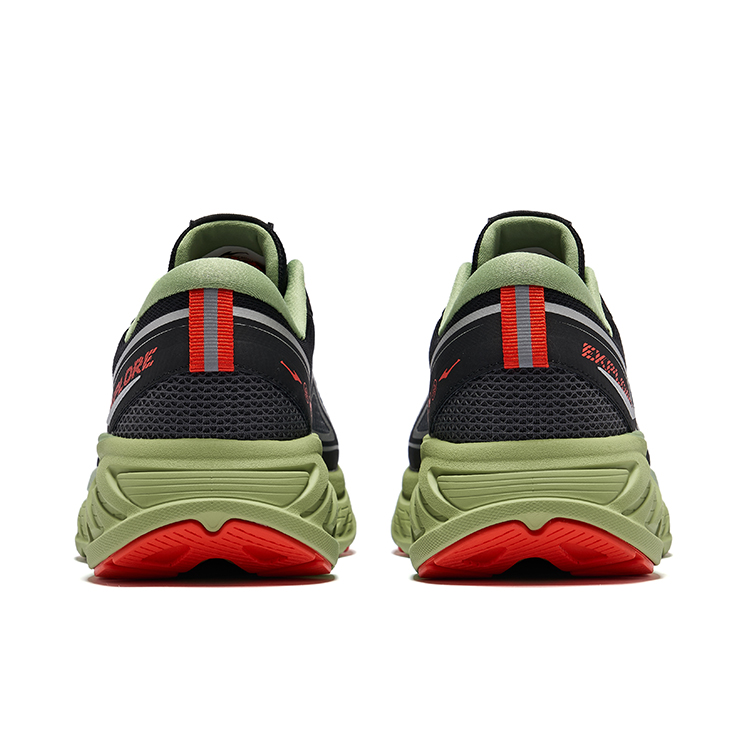 Erke Chiye Slip Resistant Abrasion Resistant Low top Casual Running Shoes Men’s Gray Black Green