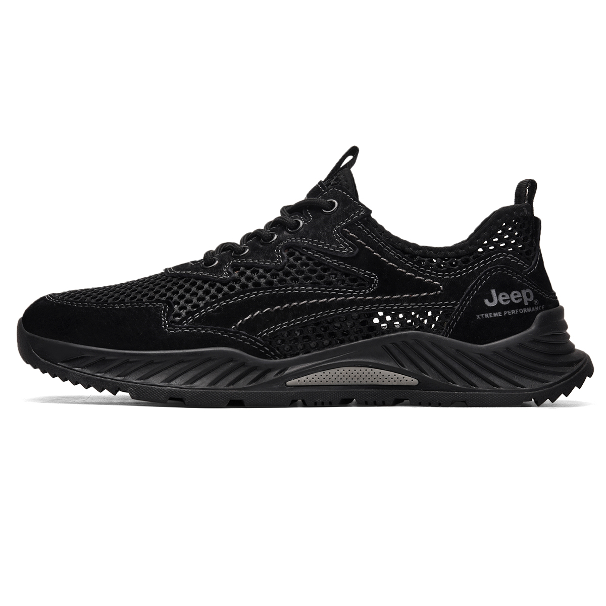 Jeep Fabric Breathable Low top Outdoor Shoes Men’s Black