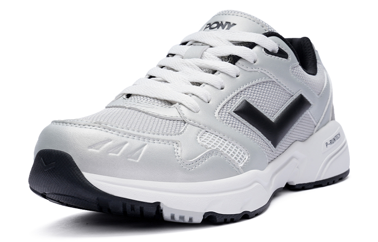 PONY MJ-72 Cushioning Slip-Resistant Lightweight Coverage Low-Top Casual Running Shoes Unisex Gray